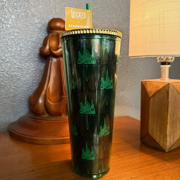 Starbucks Wicked Emerald City Green with Gold Tumbler NEW - Picture 3 of 6